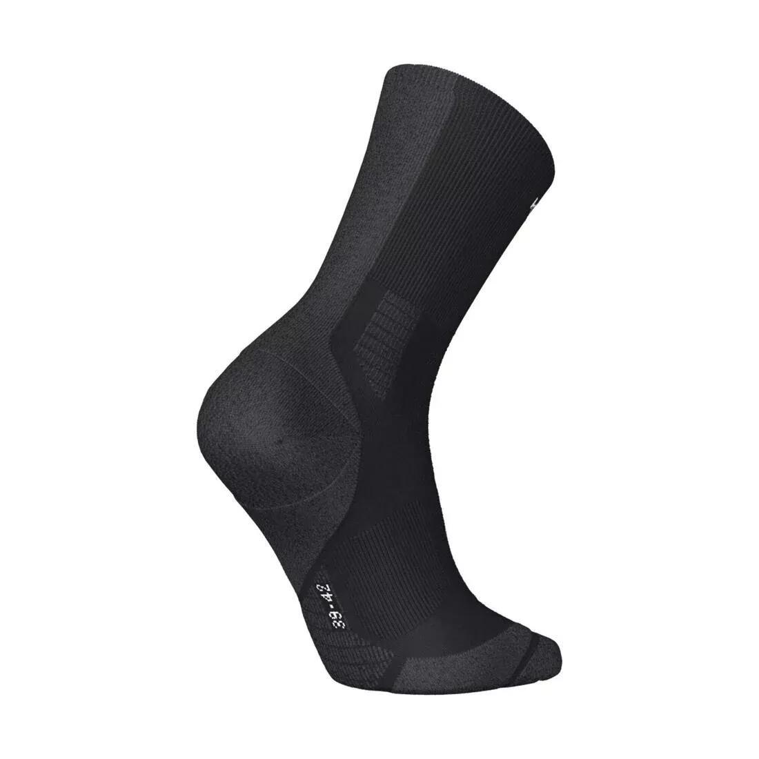 Thin Mid-Calf Running Socks - Kiprun Run 900,  Black, No Color, large image number 4
