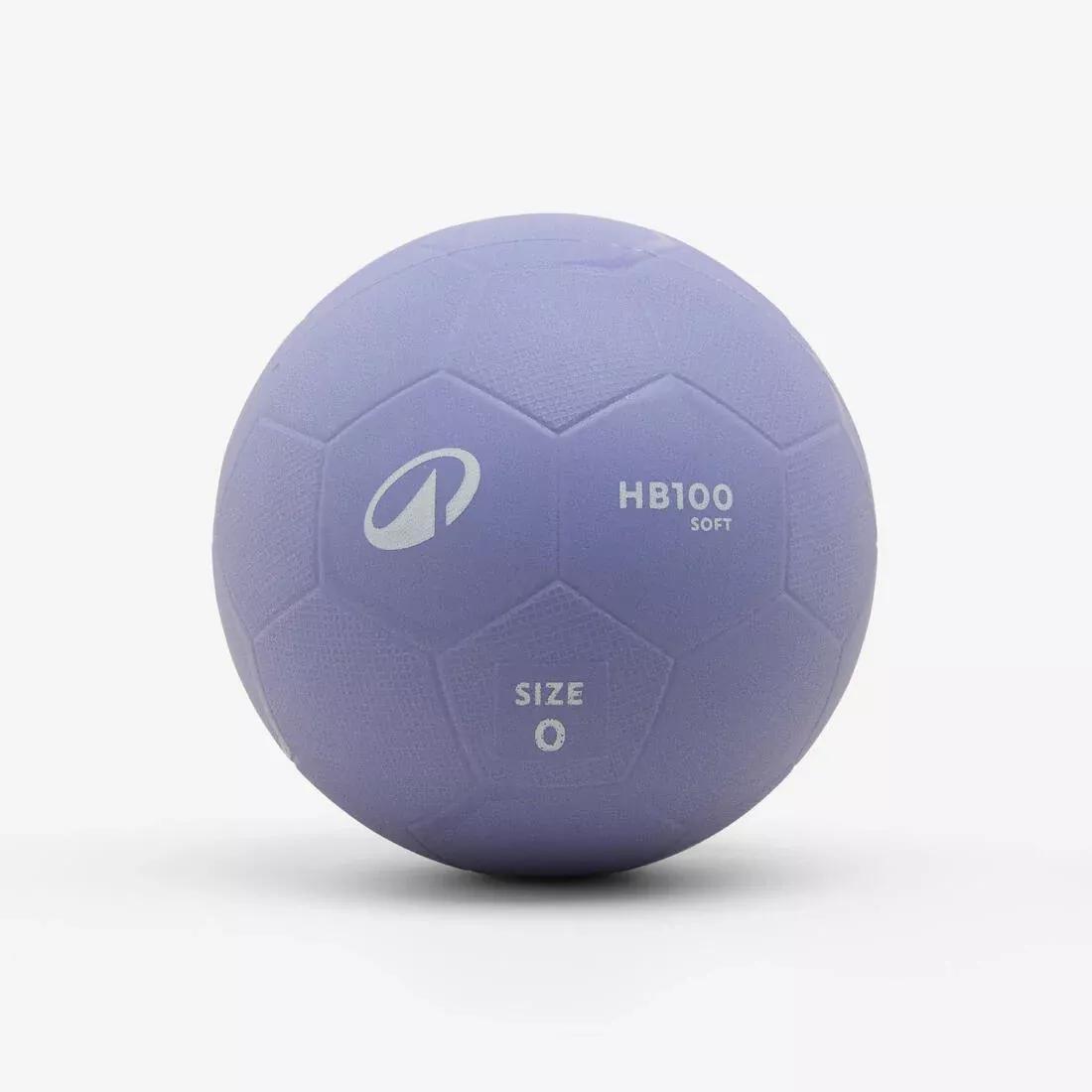 Beginner PVC Handball - H100 Soft Size 0, Purple, No Color, large image number 0