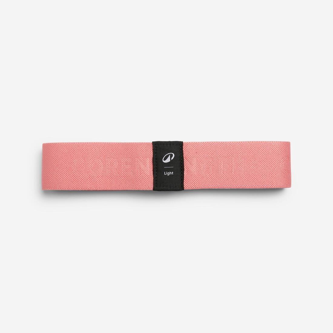 Fabric Glute Resistance Band - Light Resistance, Pink, No Color, large image number 0
