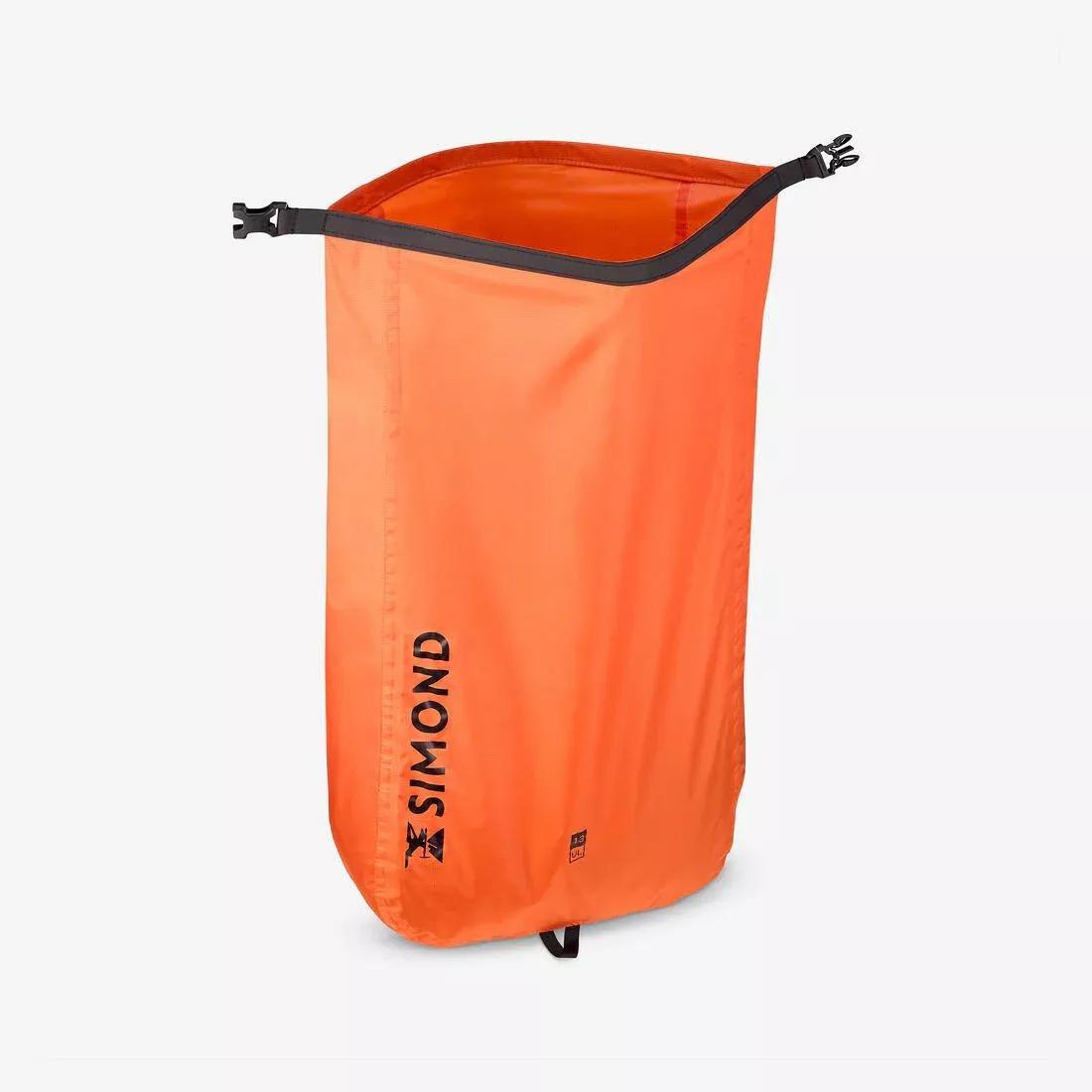 Ultra-Light 13 Litre Waterproof Bag, Orange, No Color, large image number 2