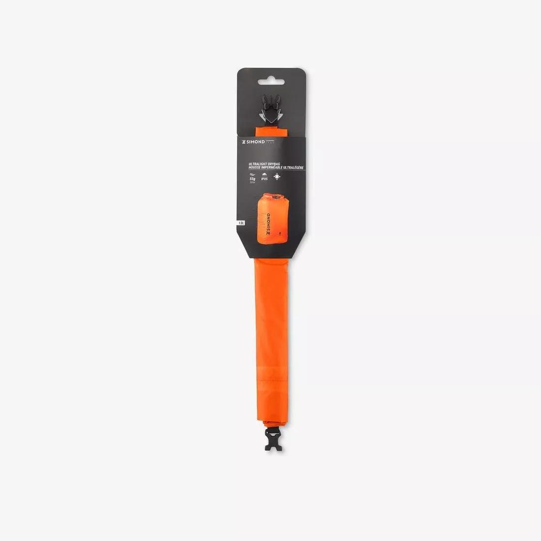 Ultra-Light 13 Litre Waterproof Bag, Orange, No Color, large image number 6