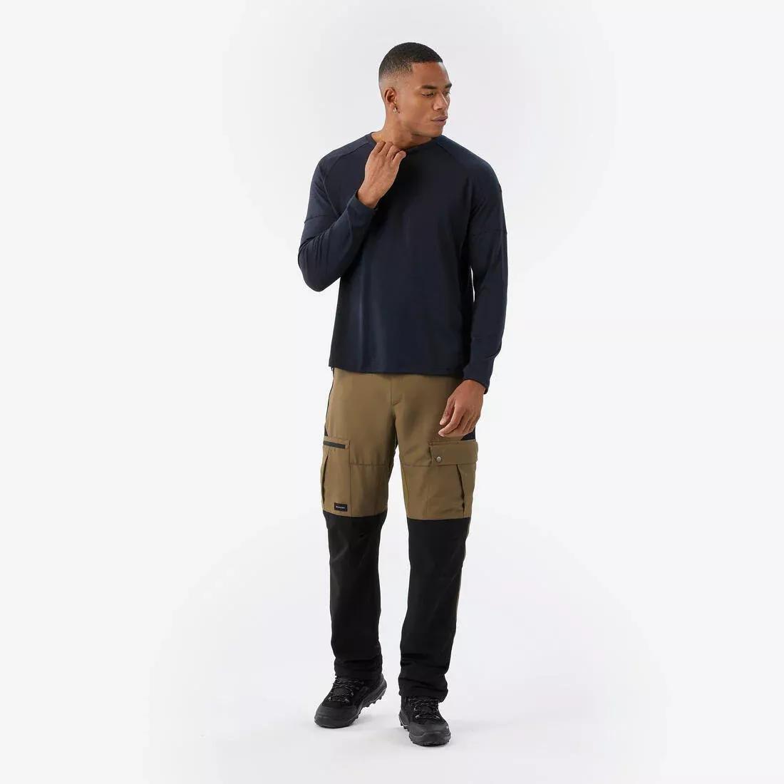 Men Long-Sleeved T-Shirt - Merino Resist, Navy, No Color, medium