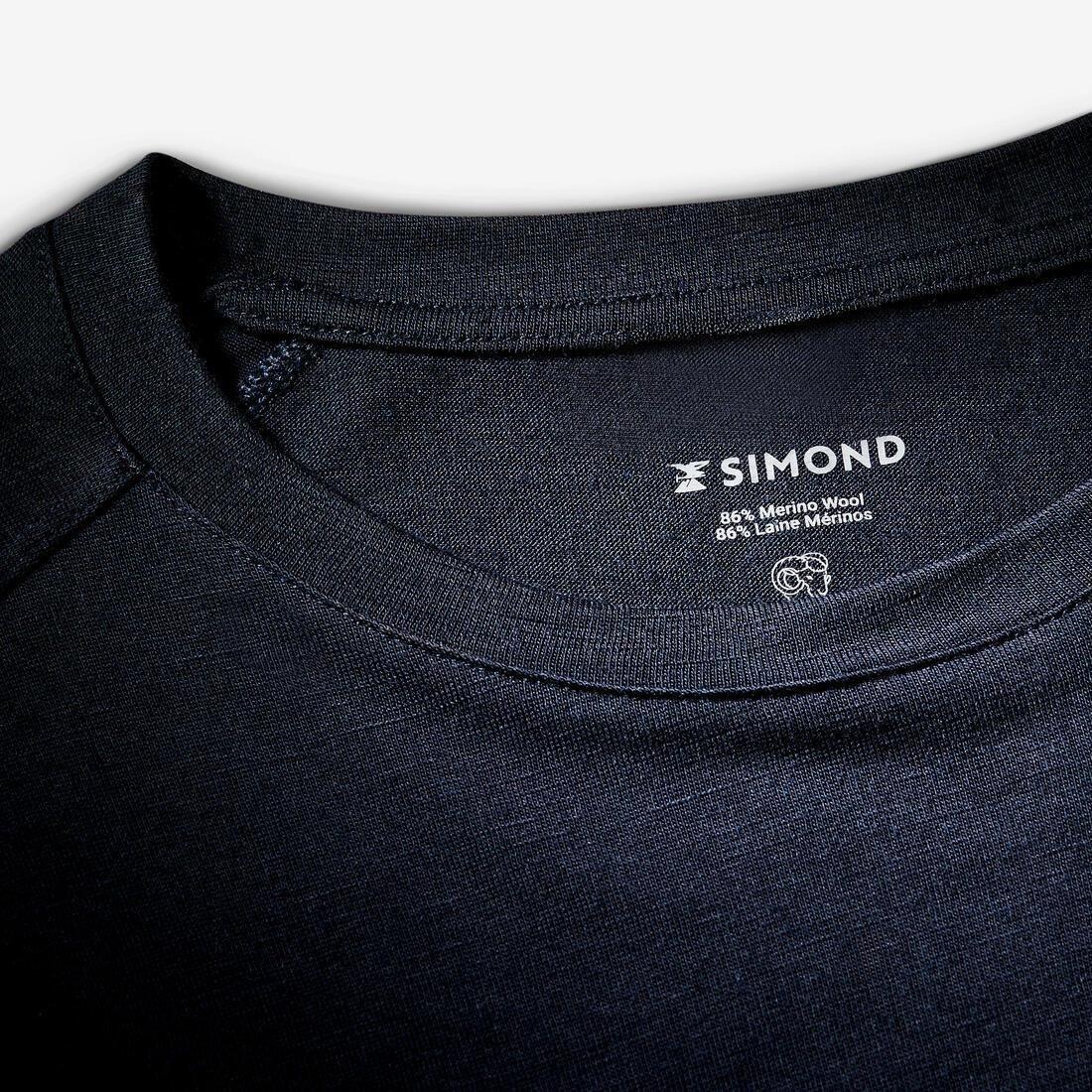 Men Long-Sleeved T-Shirt - Merino Resist, Navy, No Color, large image number 6