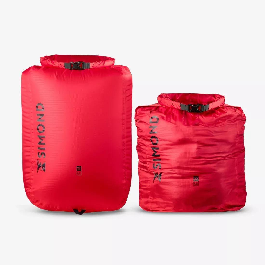 Ultra-Light 22 Litre Waterproof Bag, Red, No Color, large image number 5