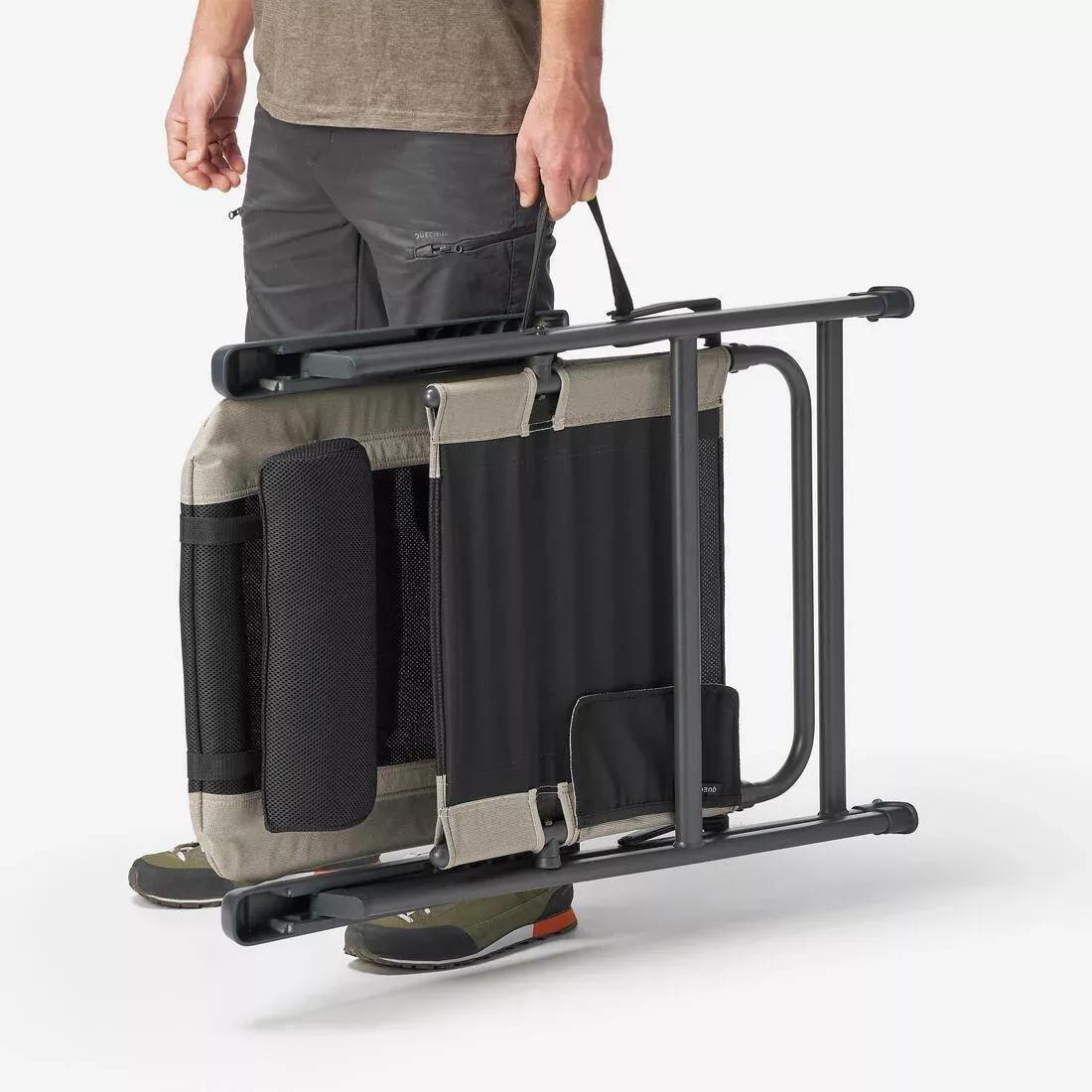 Folding camping chair - reclines into five positions - ultra comfortable, Beige, No Color, medium