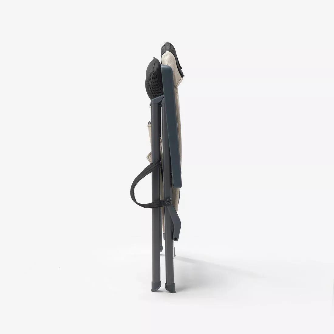 Folding camping chair - reclines into five positions - ultra comfortable, Beige, No Color, medium