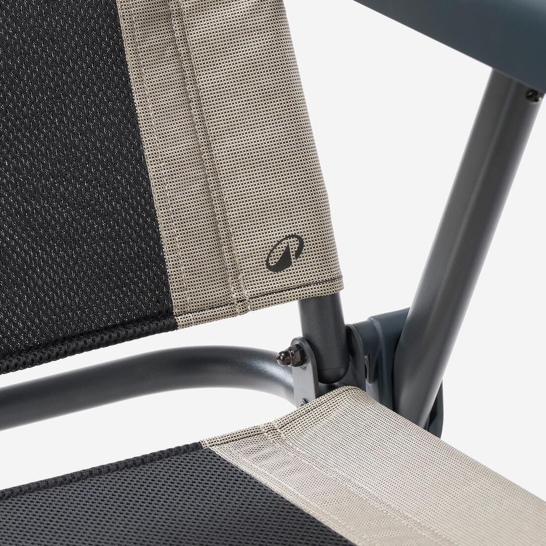 Folding camping chair - reclines into five positions - ultra comfortable, Beige, No Color, large image number 5