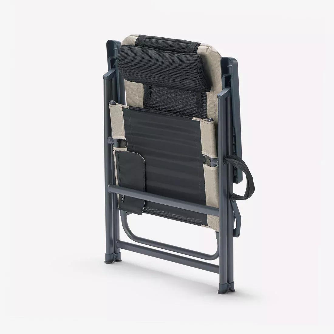 Folding camping chair - reclines into five positions - ultra comfortable, Beige, No Color, large image number 7