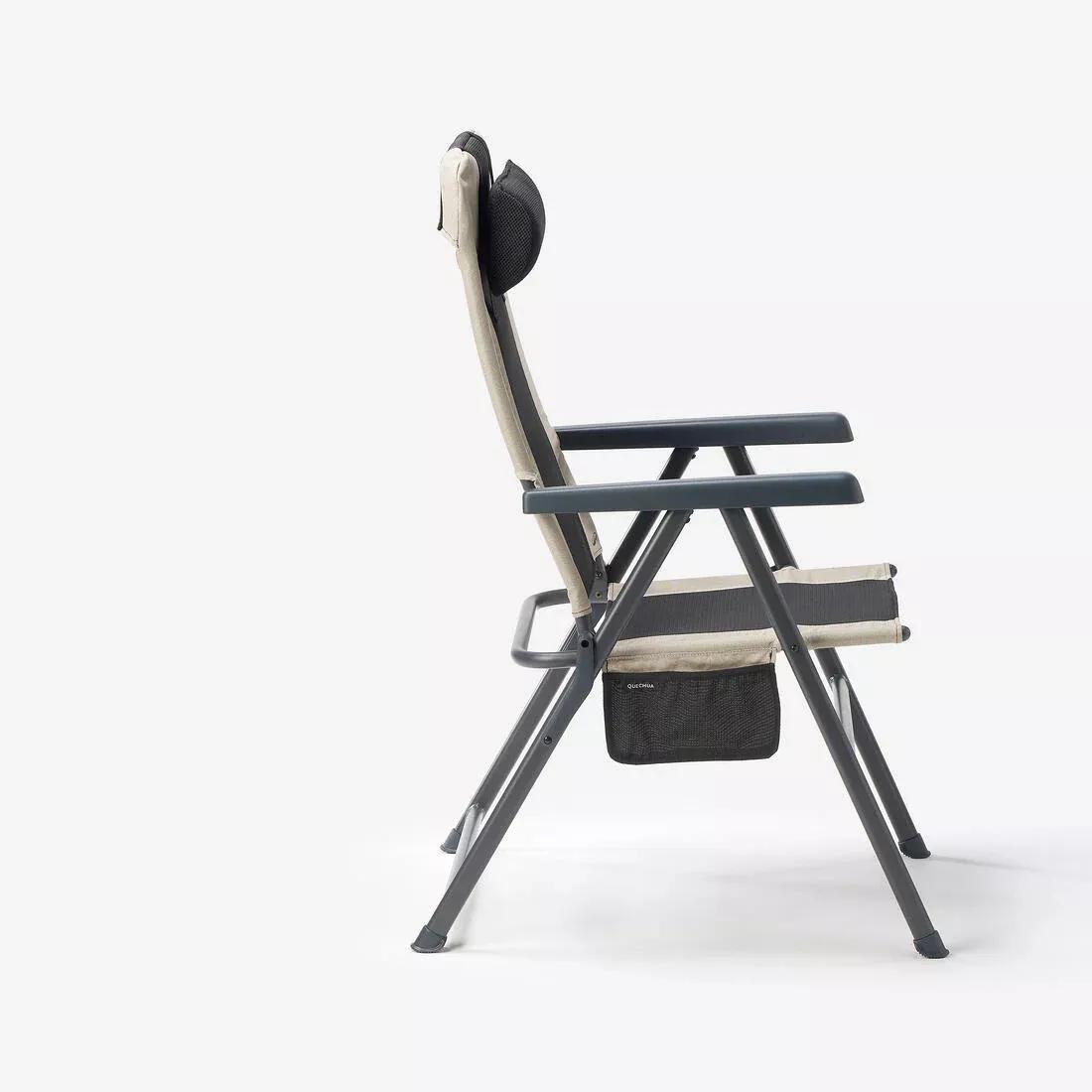 Folding camping chair - reclines into five positions - ultra comfortable, Beige, No Color, large image number 8