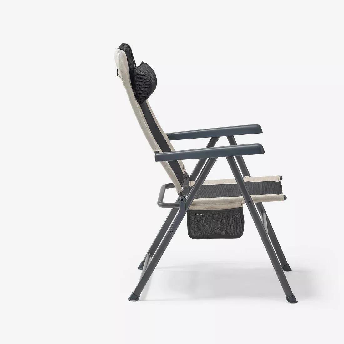 Folding camping chair - reclines into five positions - ultra comfortable, Beige, No Color, large image number 9