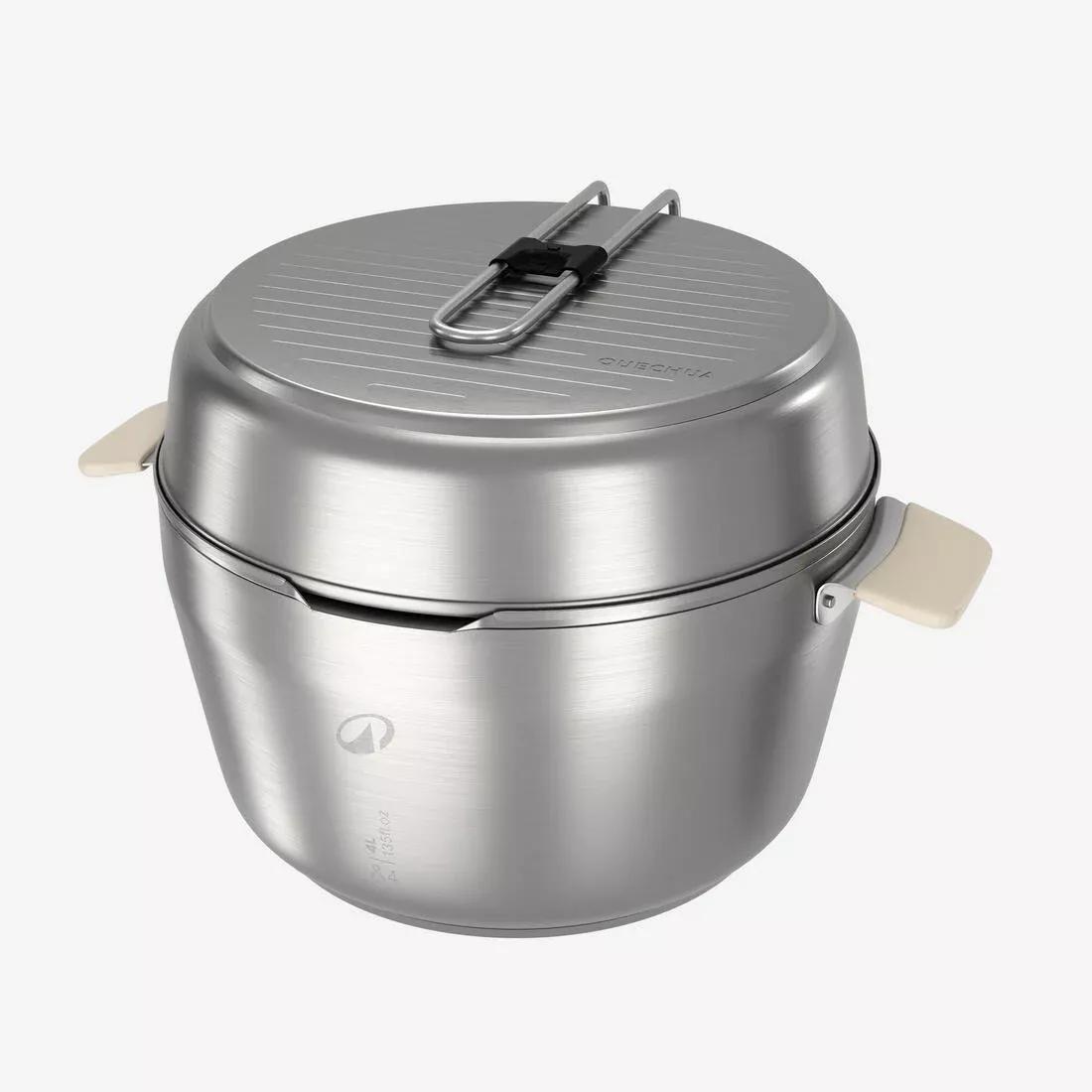 Stainless Steel Non-Stick Xl Camping Cookset 900 For 4 People - 33 Pieces, No Color, large image number 3