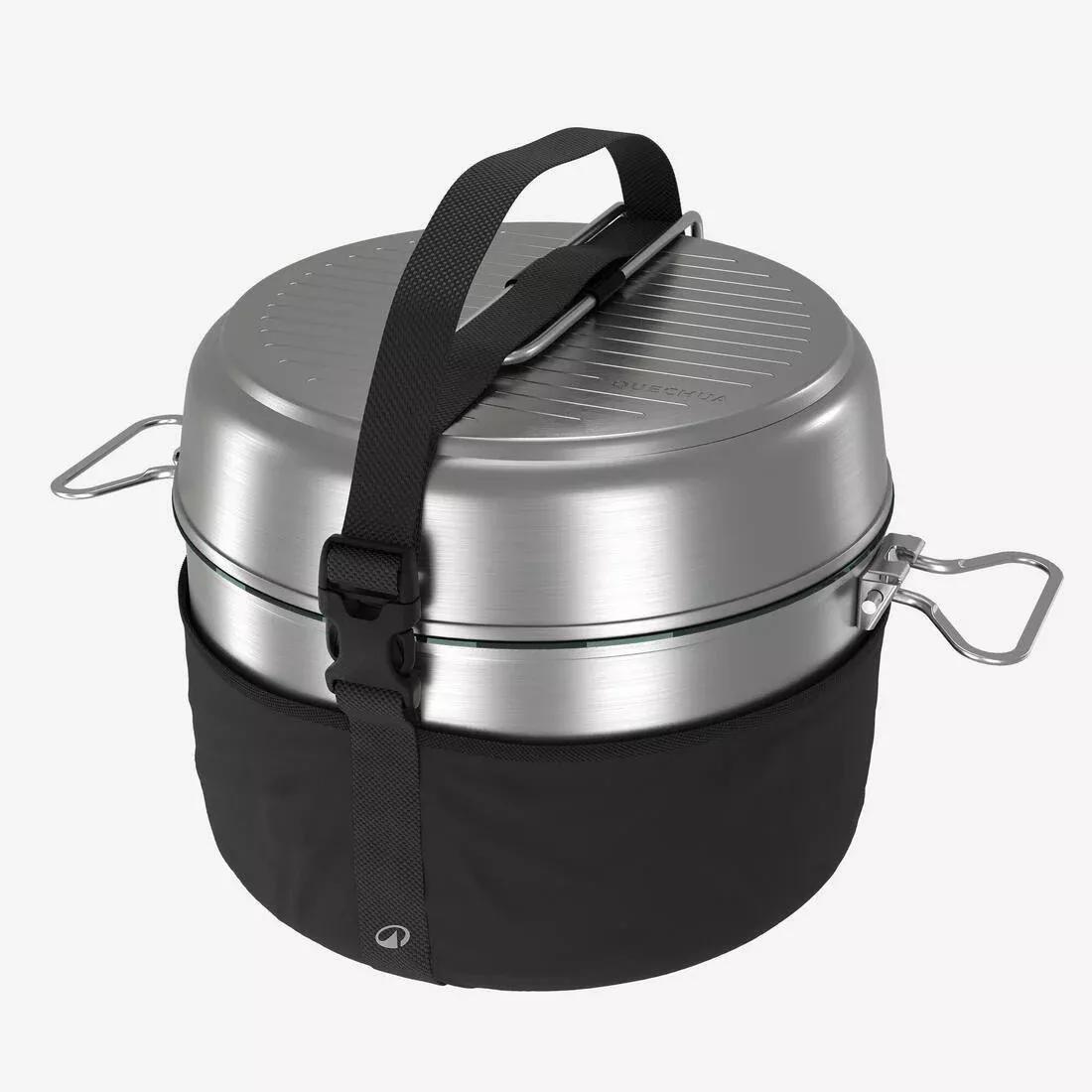 4-Person Stainless Steel + Non-Stick Camping Cookset, Green, 5401_000, large image number 10