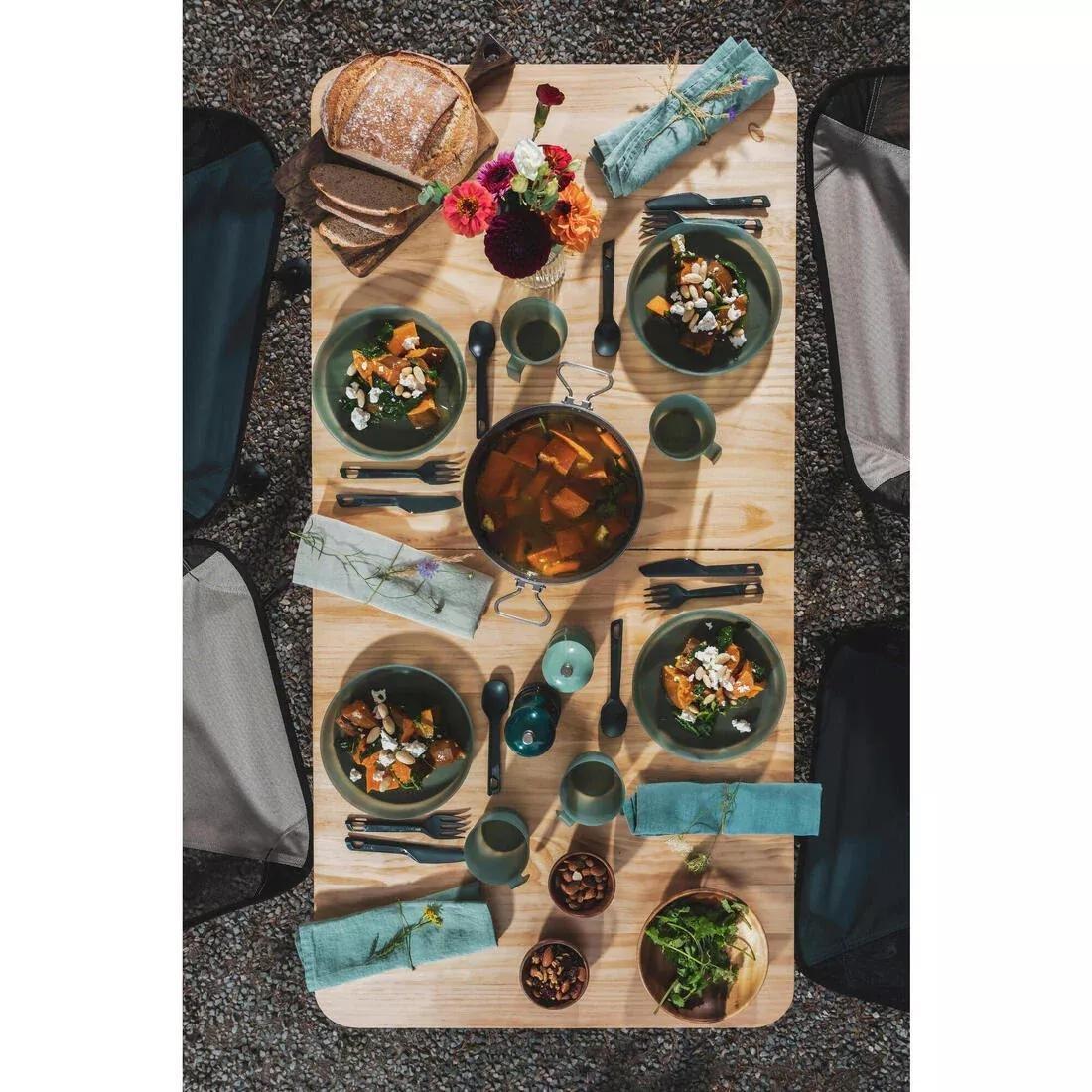 4-Person Stainless Steel + Non-Stick Camping Cookset, Green, 5401_000, large image number 11