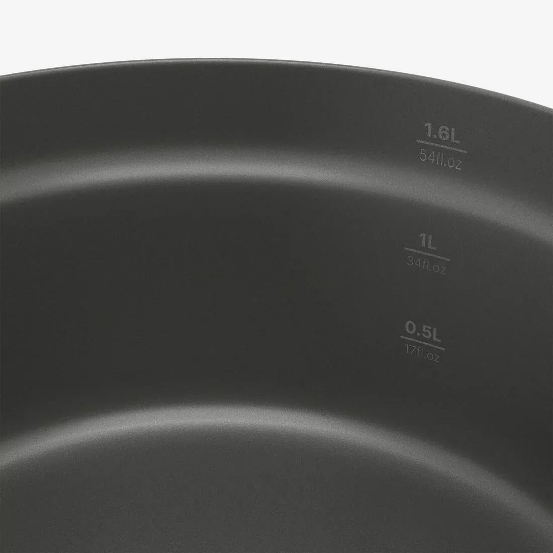 SMOKED GREEN MH500 stainless stell 2-person camping cooking set + non-stick coating, 2.1 l, No Color, large image number 4