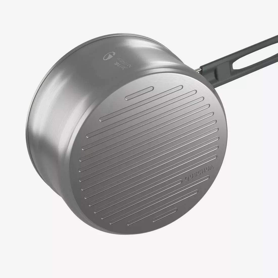 SMOKED GREEN MH500 stainless stell 2-person camping cooking set + non-stick coating, 2.1 l, No Color, large image number 6