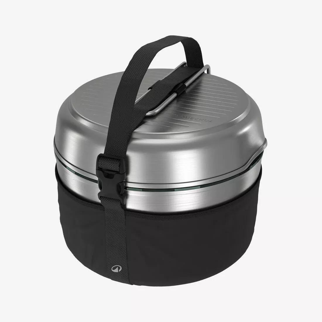 SMOKED GREEN MH500 stainless stell 2-person camping cooking set + non-stick coating, 2.1 l, No Color, large image number 10
