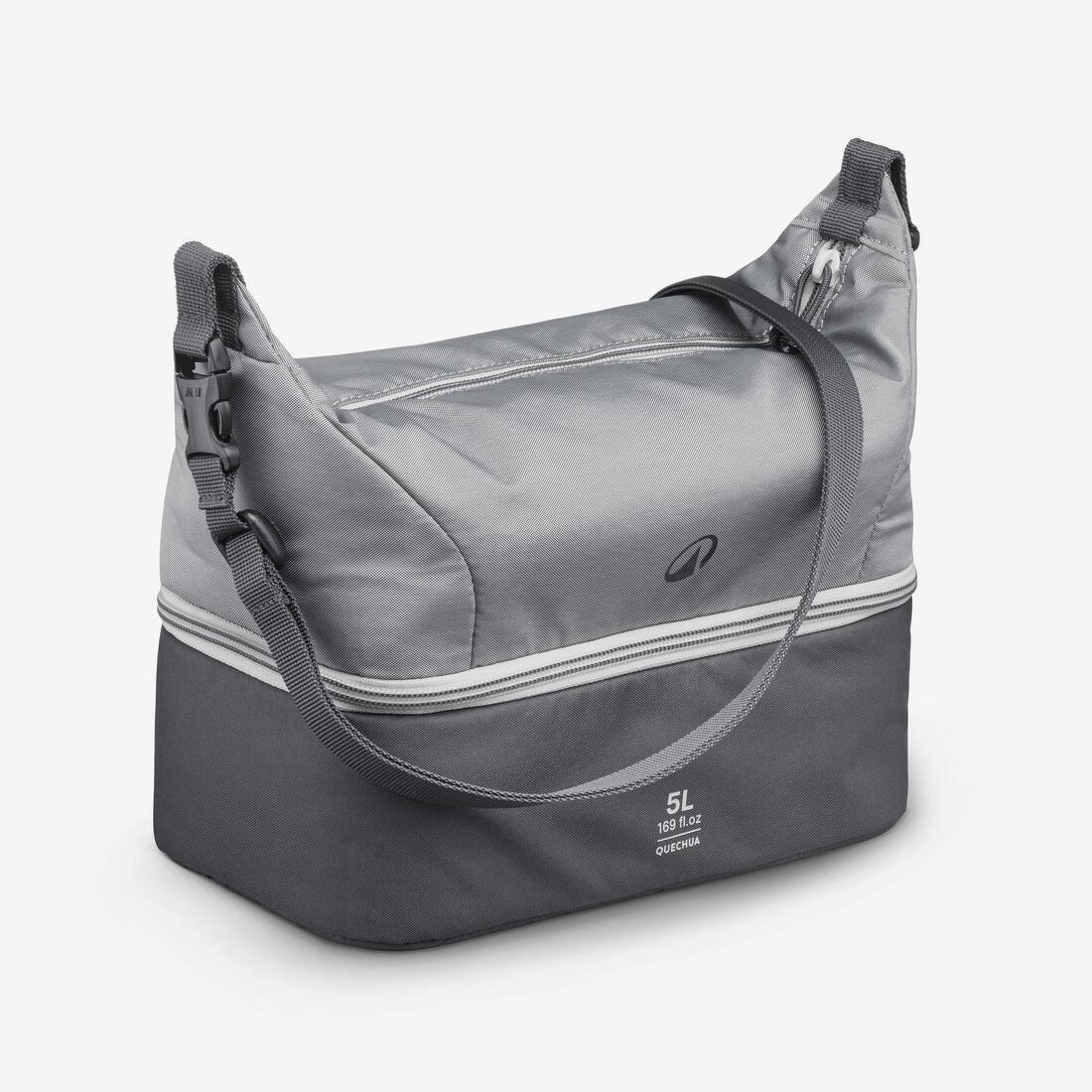 5 L Insulated Lunchbox 500 With 1 L Plastic Food Storage Container Included, Grey, No Color, medium