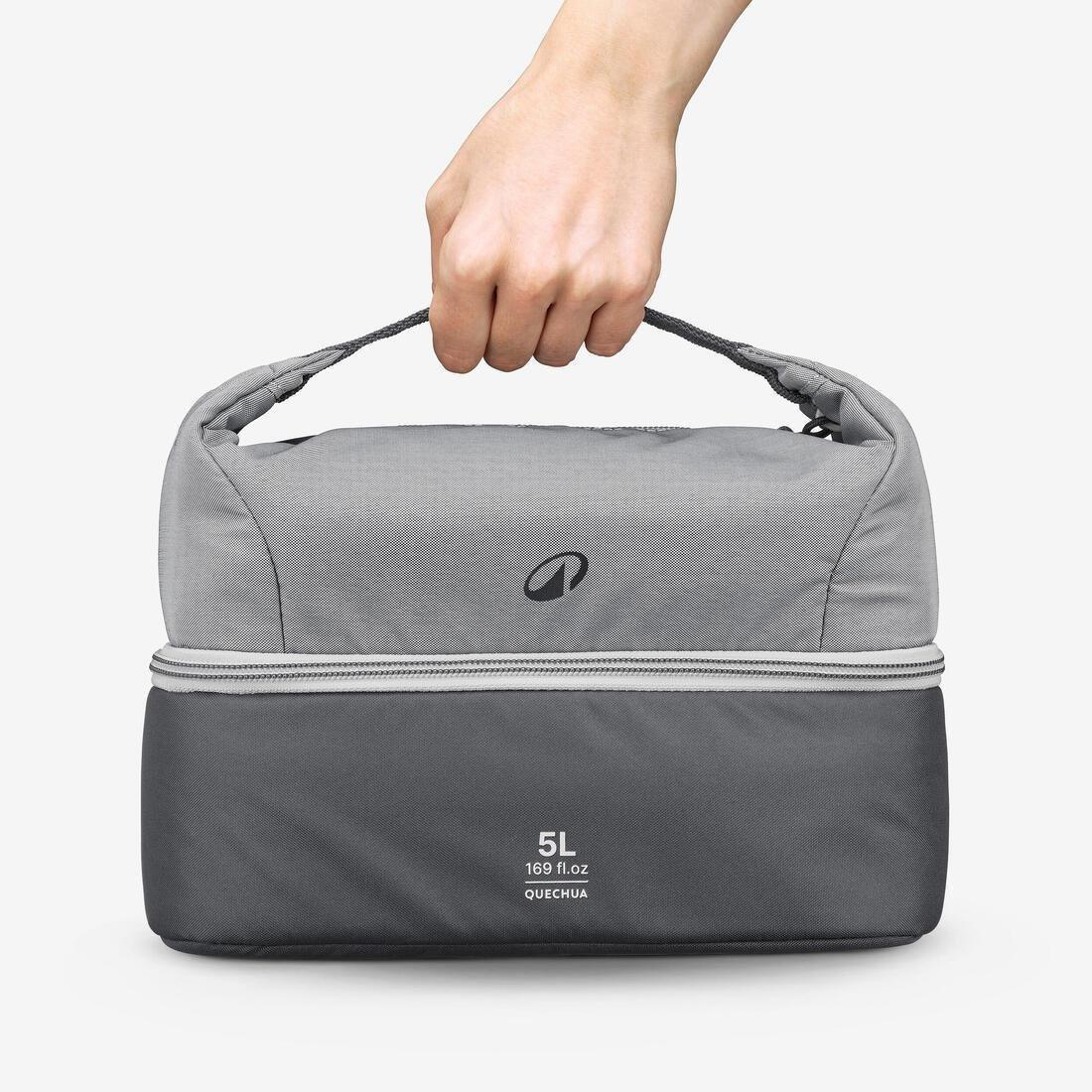 5 L insulated lunchbox 500 with 1 L plastic food storage container included, Black, No Color, large image number 8