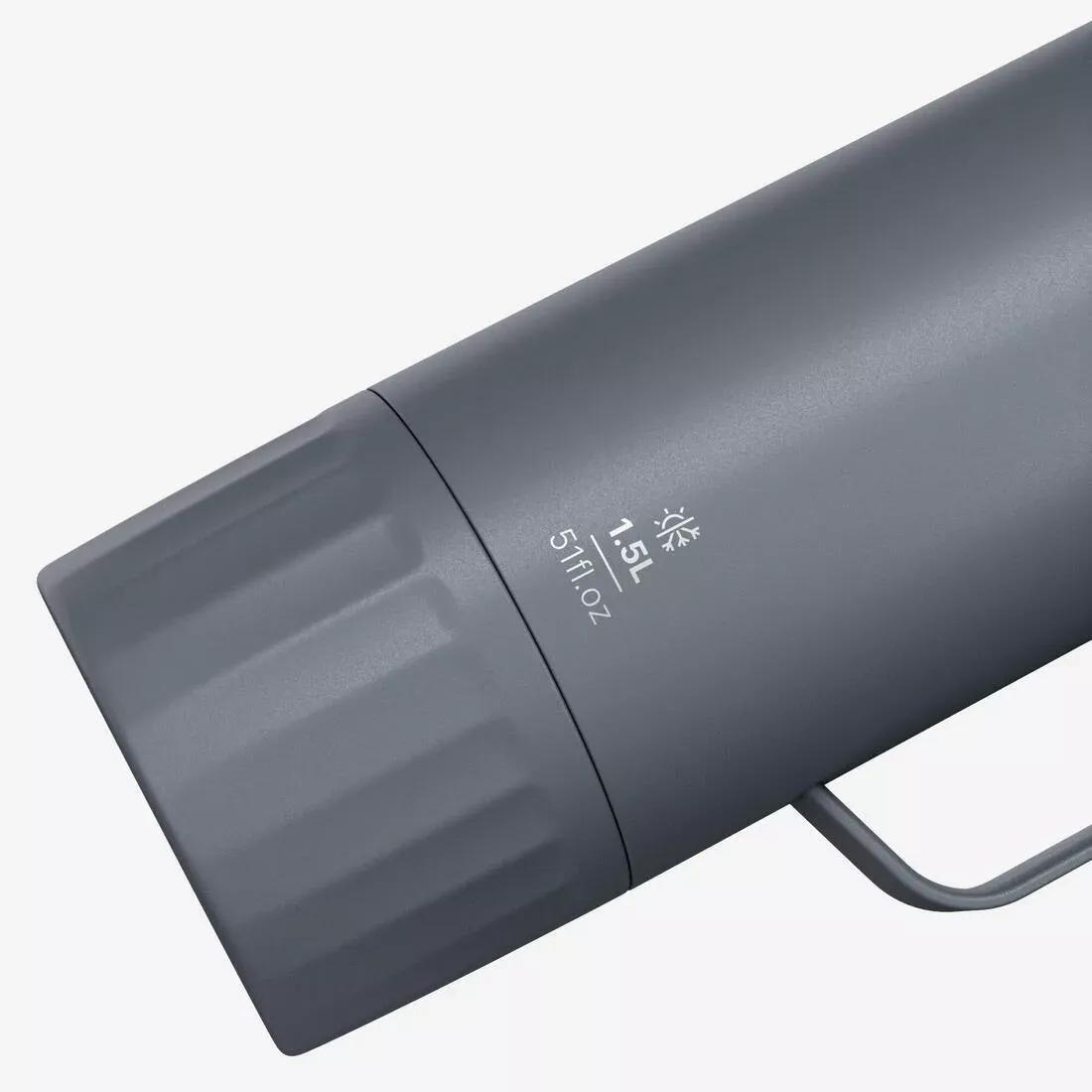 1.5 L Insulated Stainless Steel Bottle With Tea Filter, For Hiking And Camping, Grey, No Color, large image number 5