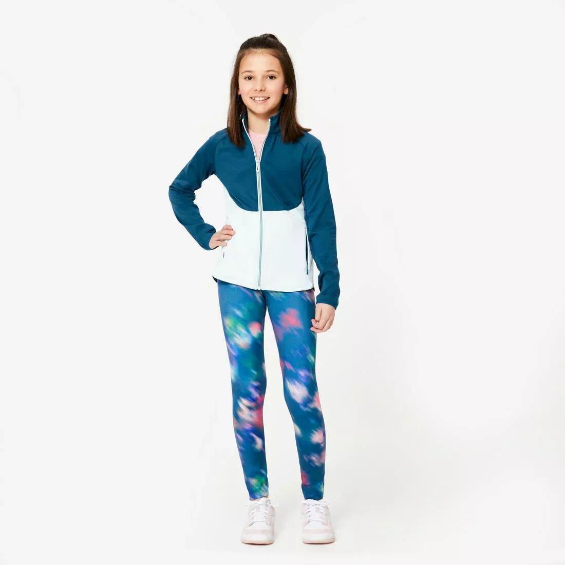 Kids Girls Breathable Leggings Print, Multicolour, No Color, large image number 2