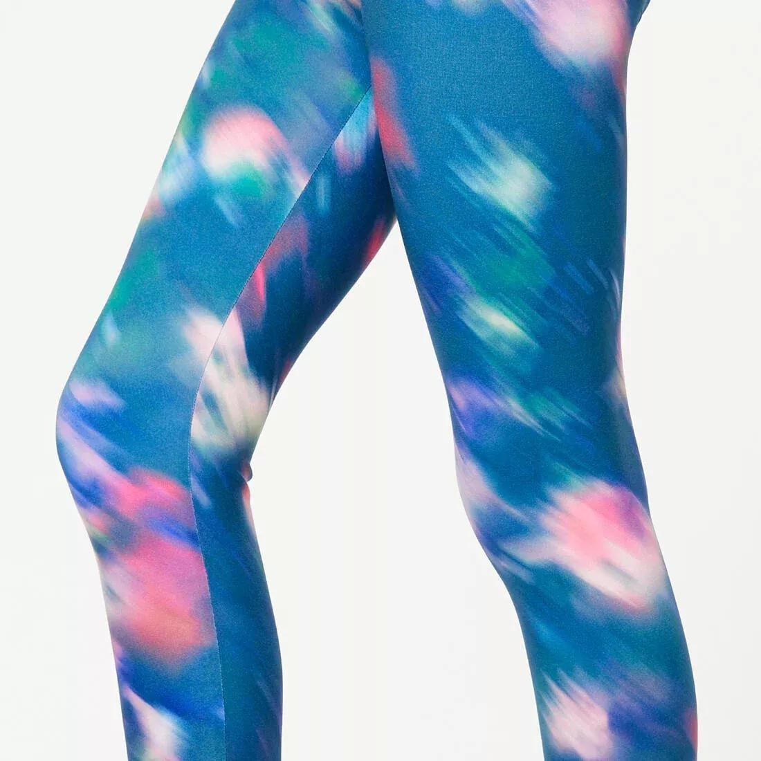 Kids Girls Breathable Leggings Print, Multicolour, No Color, large image number 3