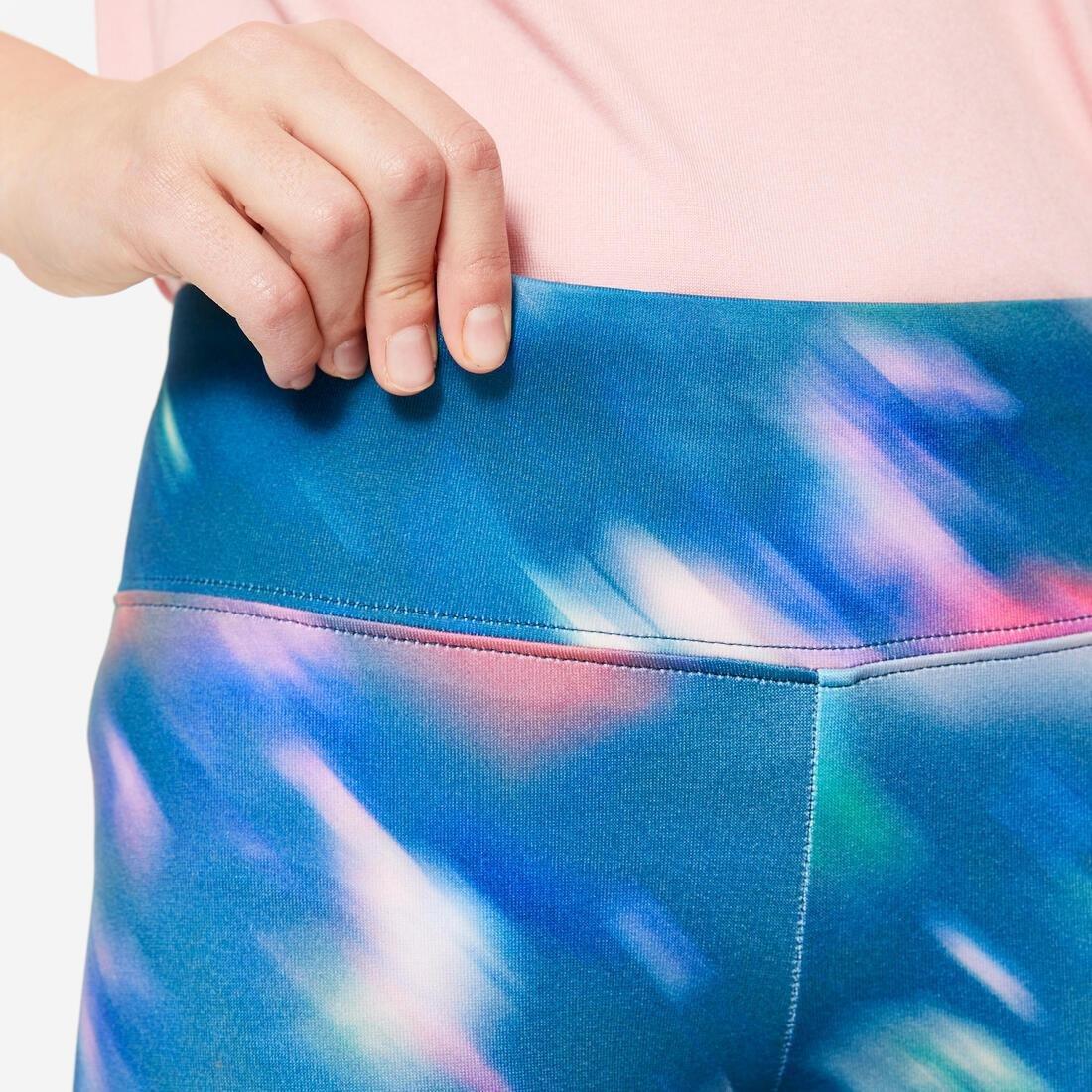 Kids Girls Breathable Leggings Print, Multicolour, No Color, large image number 5