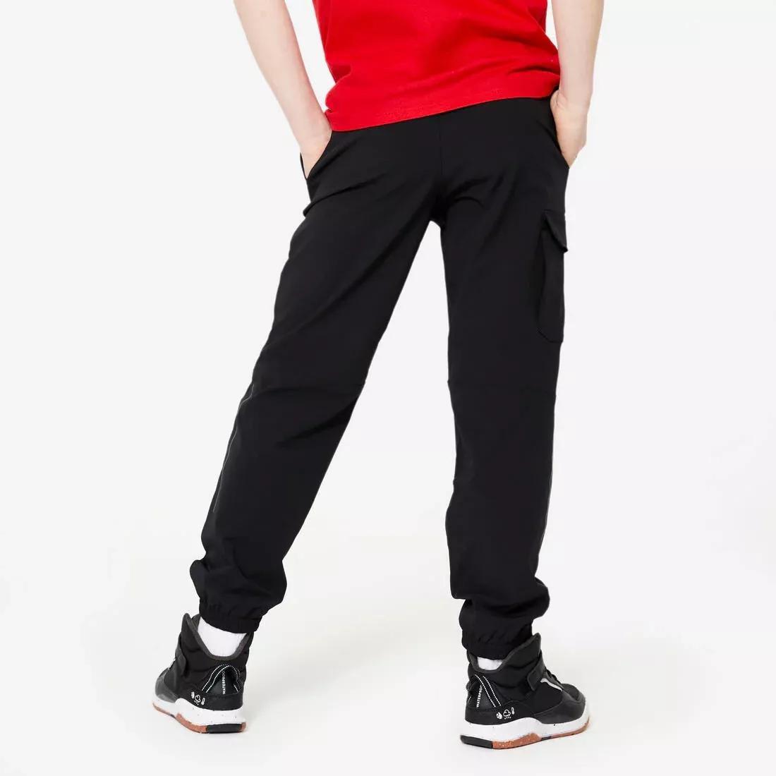 Kids Unisex Cargo Jogging Bottoms, Beige, No Color, large image number 3