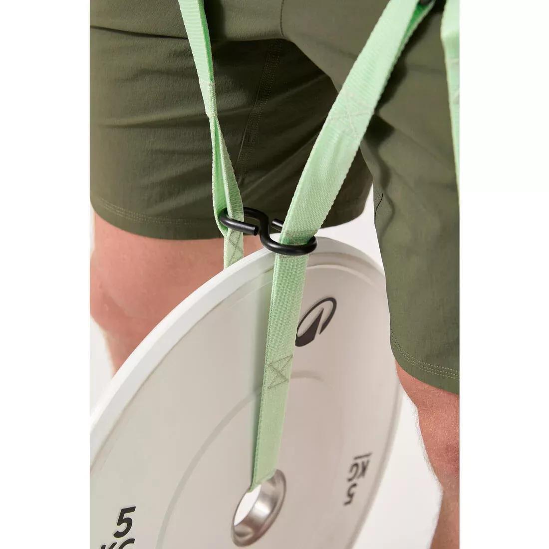 Weight Training Weighted Belt With Straps - Up To 200 Kg, Green, No Color, large image number 6