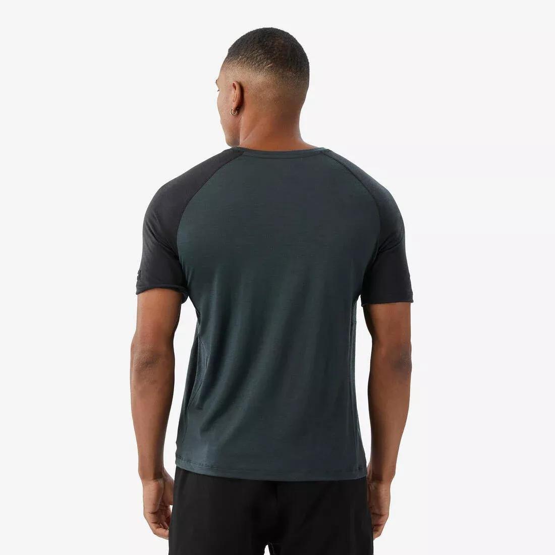 Men Short-Sleeved Merino Wool T-Shirt - Merino Resist, Grey, No Color, large image number 4