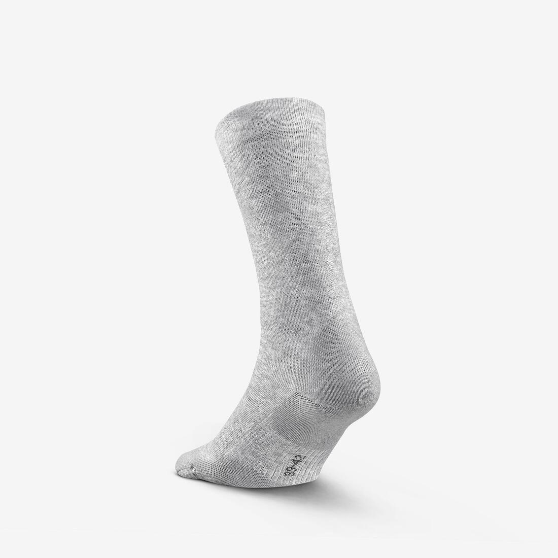QUECHUA--SOCKS SH100 MID AD GR EY, No Color, large image number 4