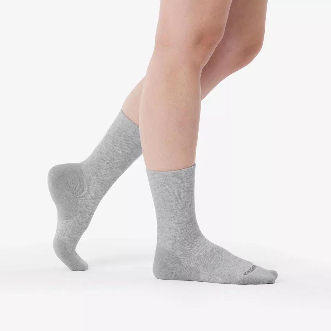 QUECHUA--SOCKS SH100 MID AD GR EY, No Color, large image number 5