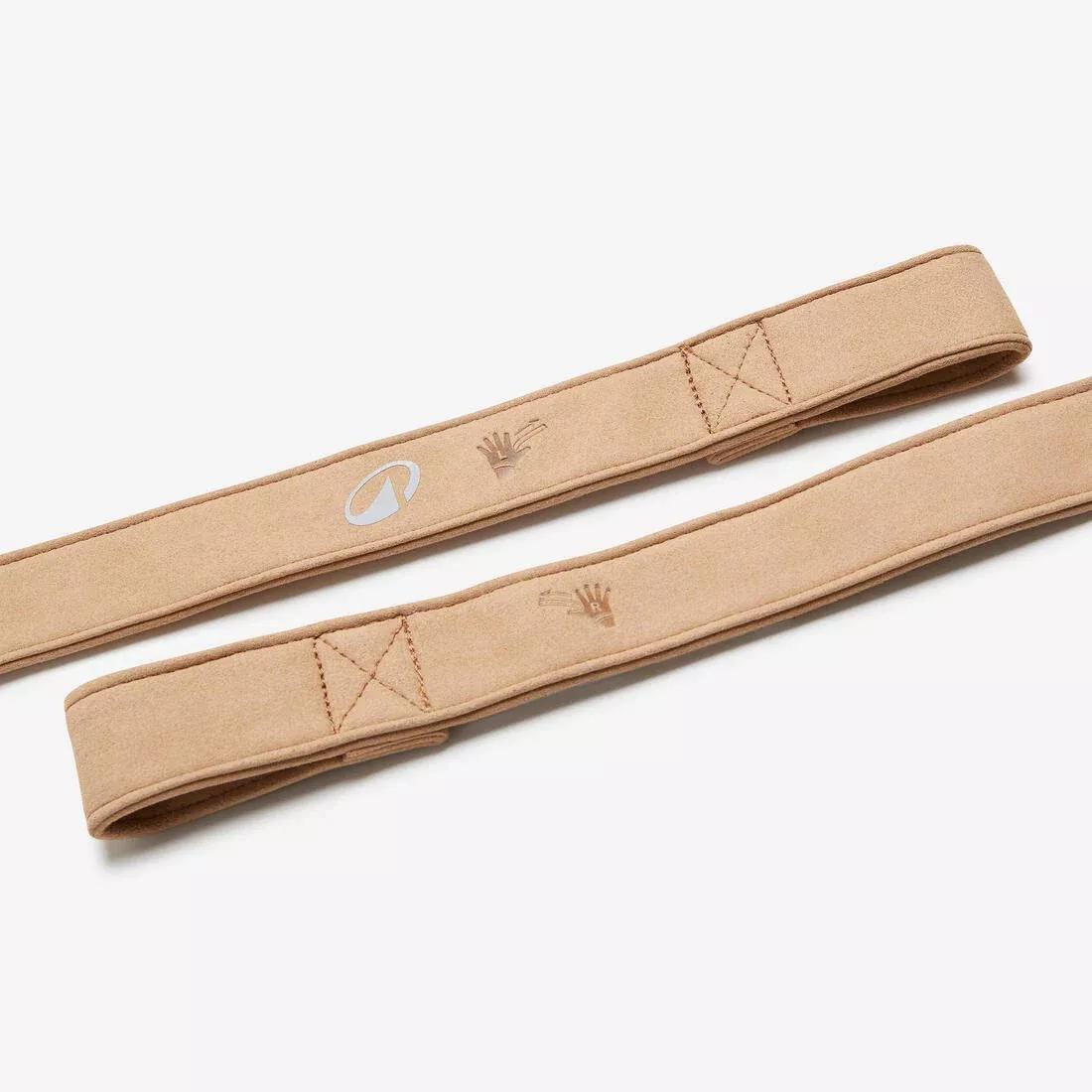 Premium Weight Training Lifting Strap, Brown, No Color, large image number 3