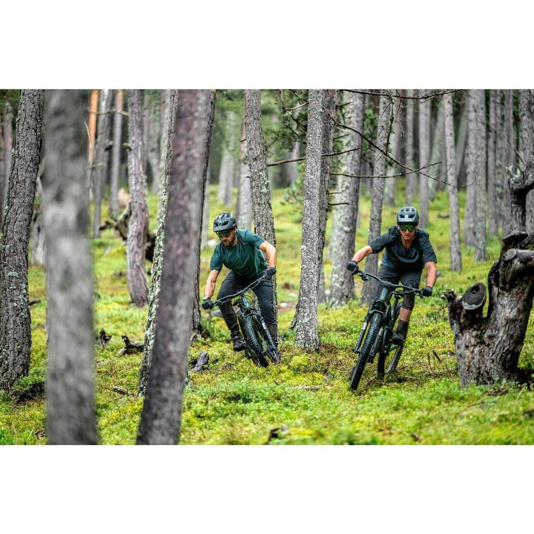 Men breathable short-sleeved MTB cargo jersey - 500, Grey, No Color, large image number 8