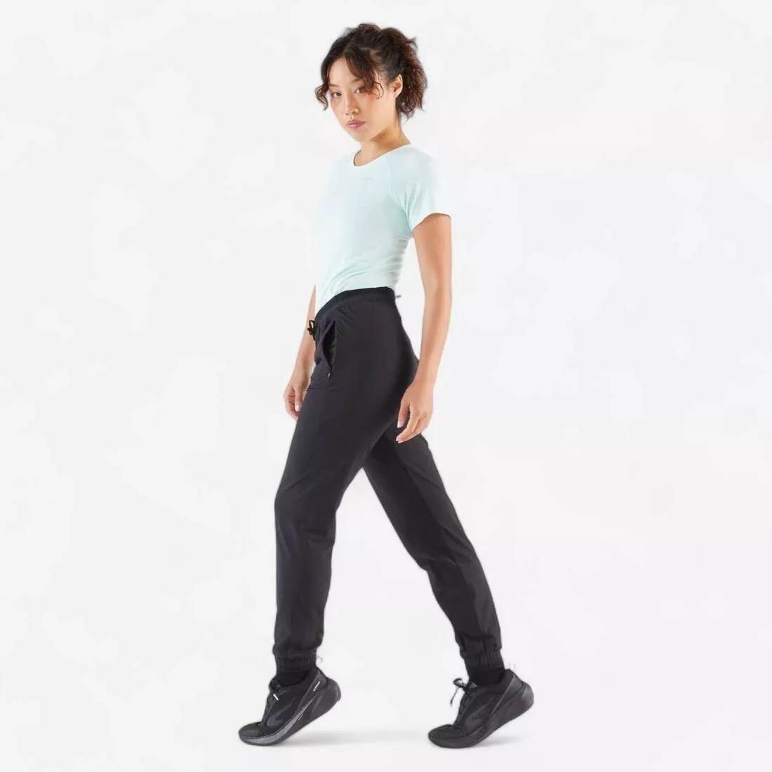Women Running Breathable Trousers - Kiprun Run 500 Dry, Green, No Color, large image number 1