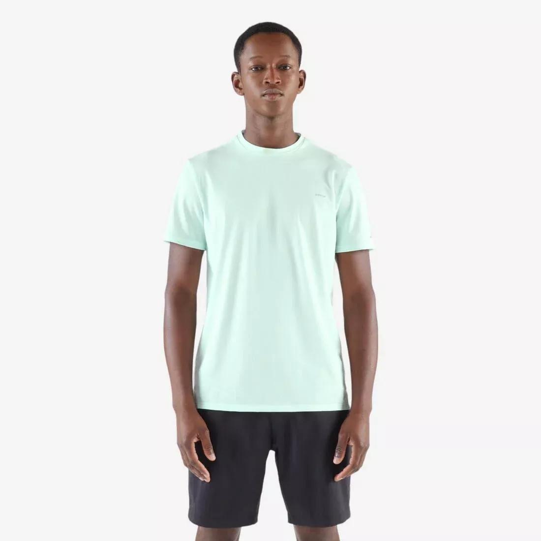 Men Running Breathable T-Shirt - Kiprun Run 500 Dry, Green, No Color, large image number 0