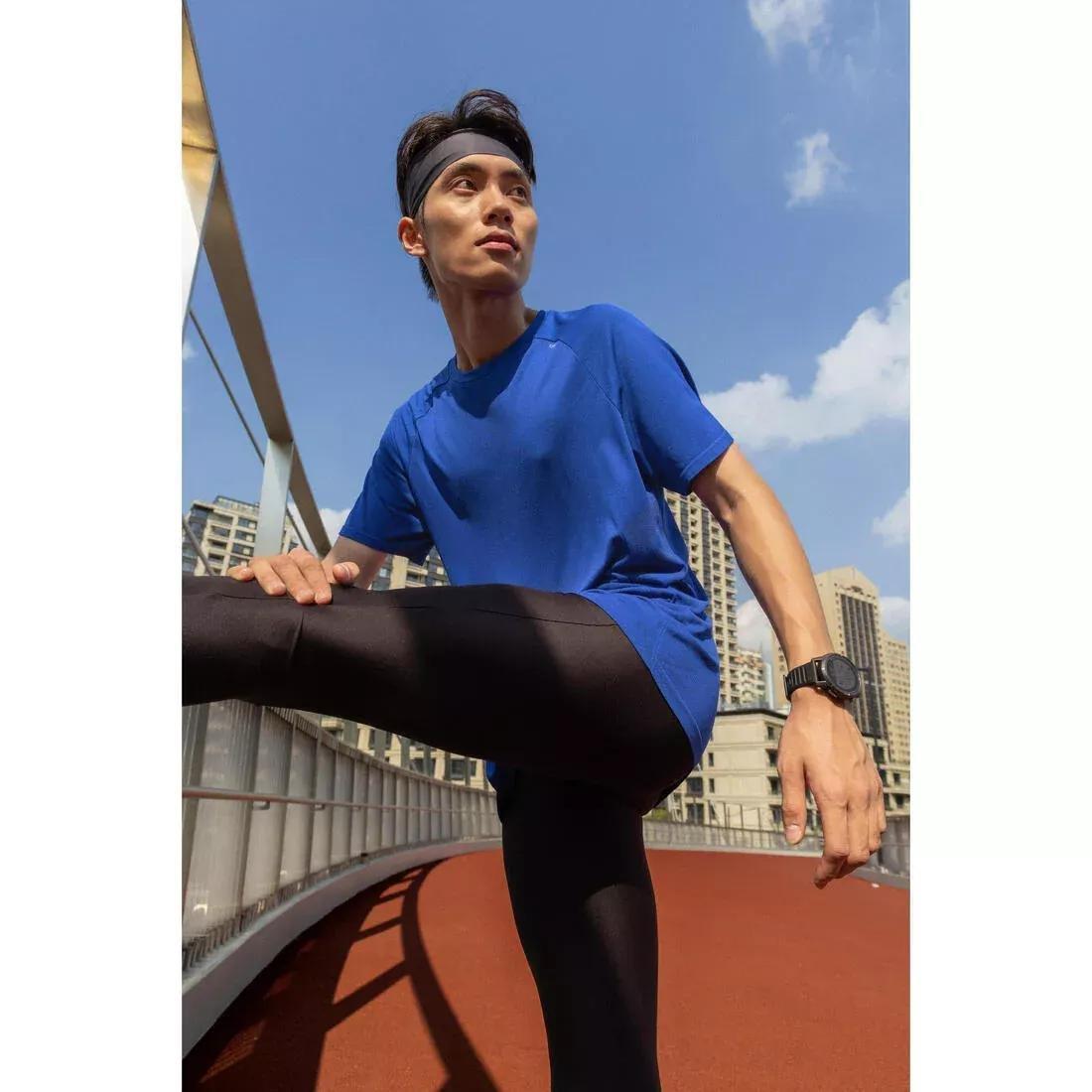 Men Comfort Seamless Running T-Shirt - Kiprun Run 500, Green, No Color, large image number 7