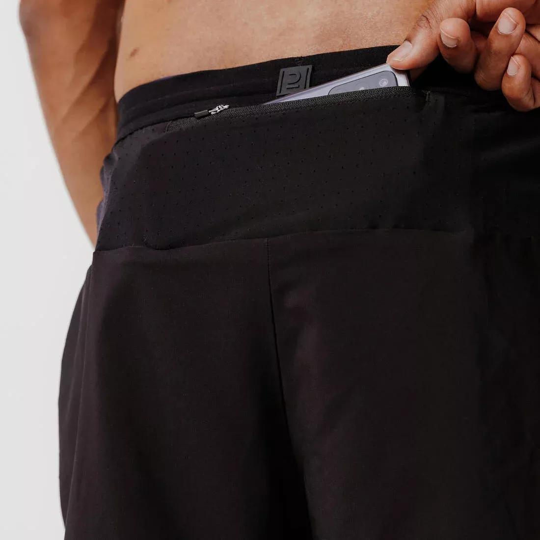 Men Running Shorts Black - Run 500 Dry, Grey, No Color, large image number 8