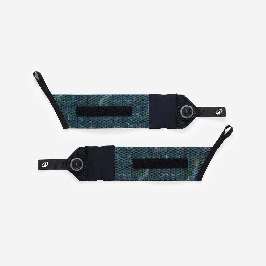 Weight Training Wrist Straps 2 Seconds - Print, Blue, No Color, medium