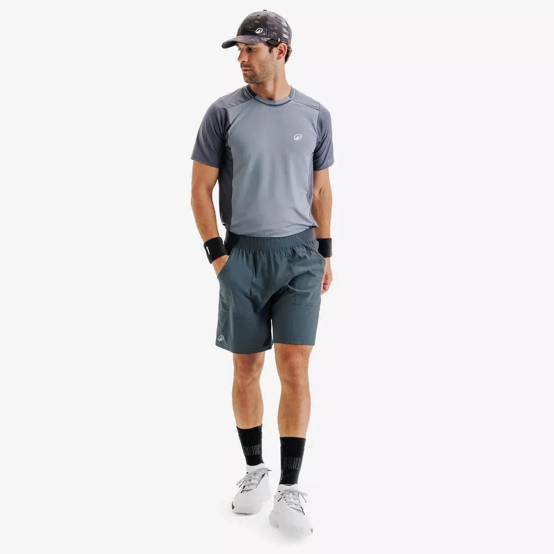 Men Breathable Tennis Shorts - Dry, Brown, No Color, large image number 6