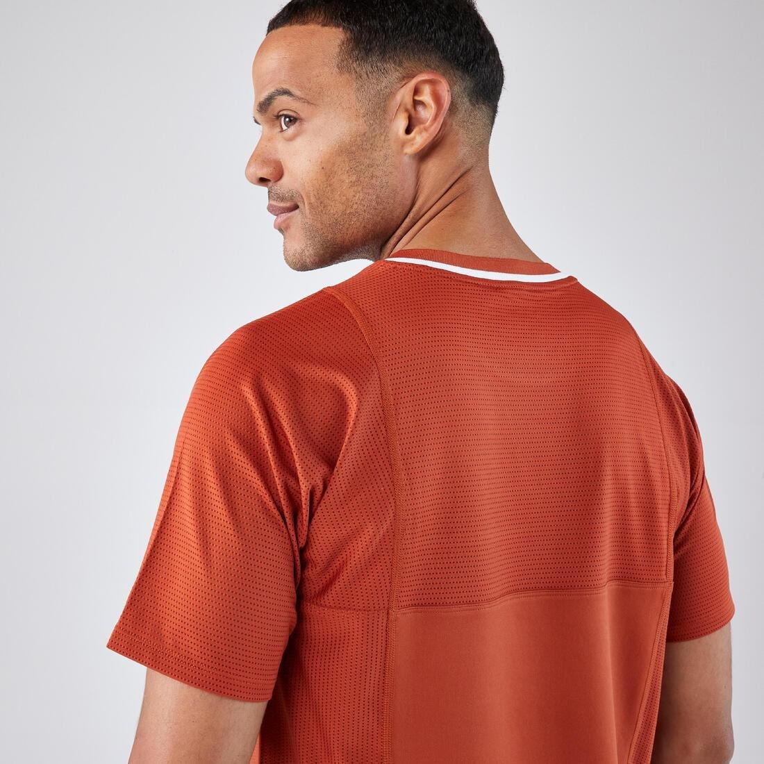 COPPER BROWN Men's Short-Sleeved Tennis T-Shirt Dry Gaأ&laquo;l Monfils, No Color, large image number 4