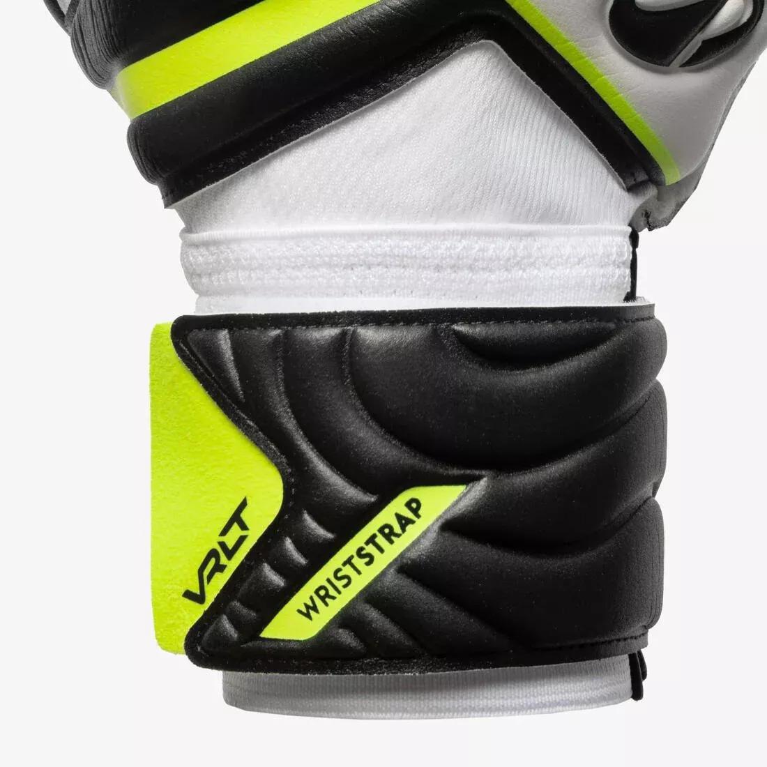 Adult Football Goalkeeper Gloves with Finger Protection VRLT 500, White, No Color, large image number 5