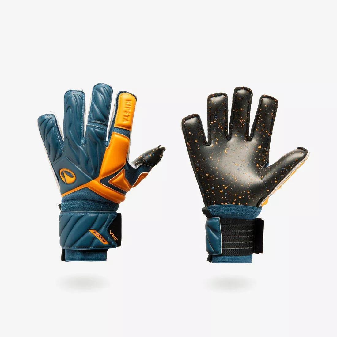 Kids Unisex Football Goalkeeper Gloves - VRLT 500, Blue, No Color, medium