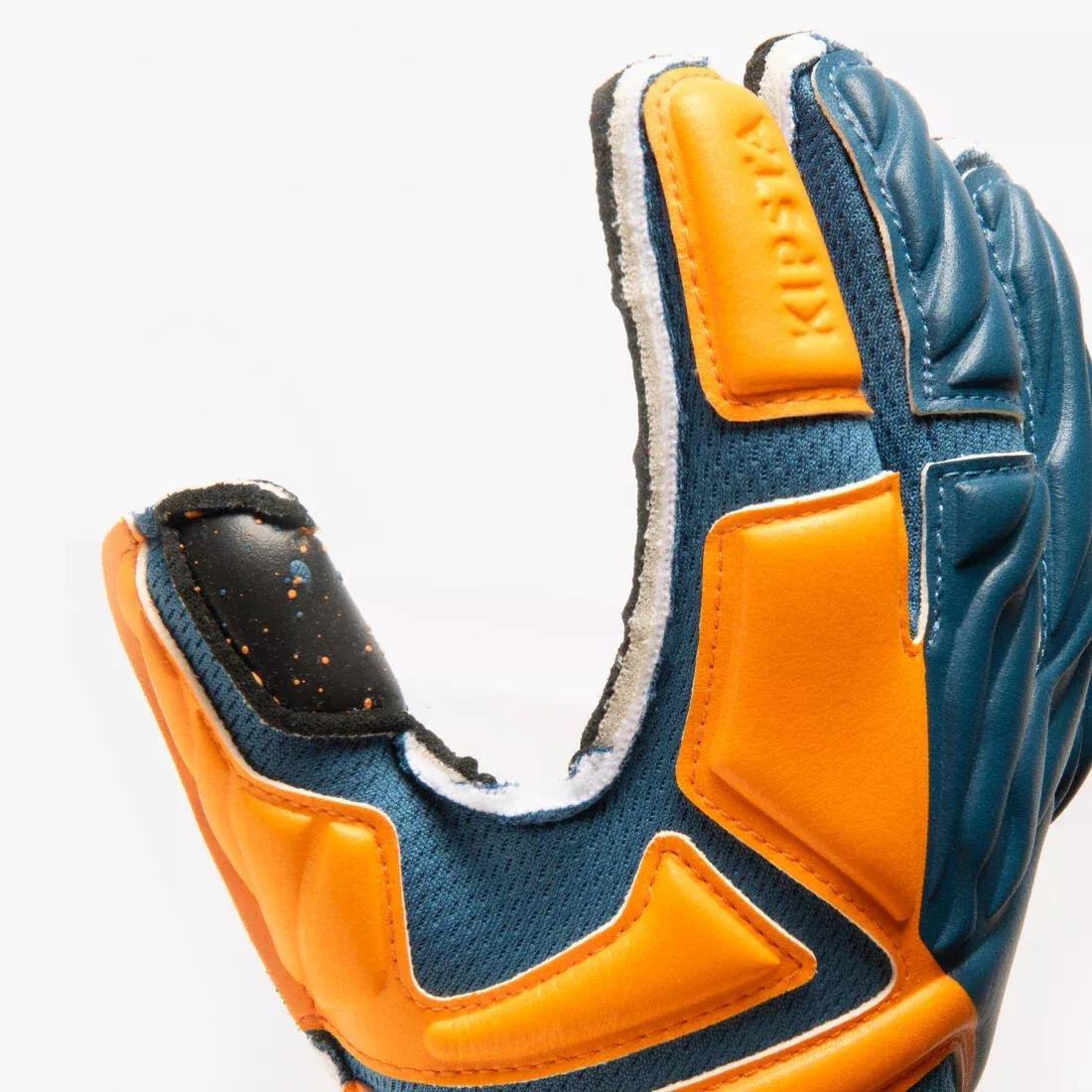 Kids Unisex Football Goalkeeper Gloves - VRLT 500, Blue, No Color, medium