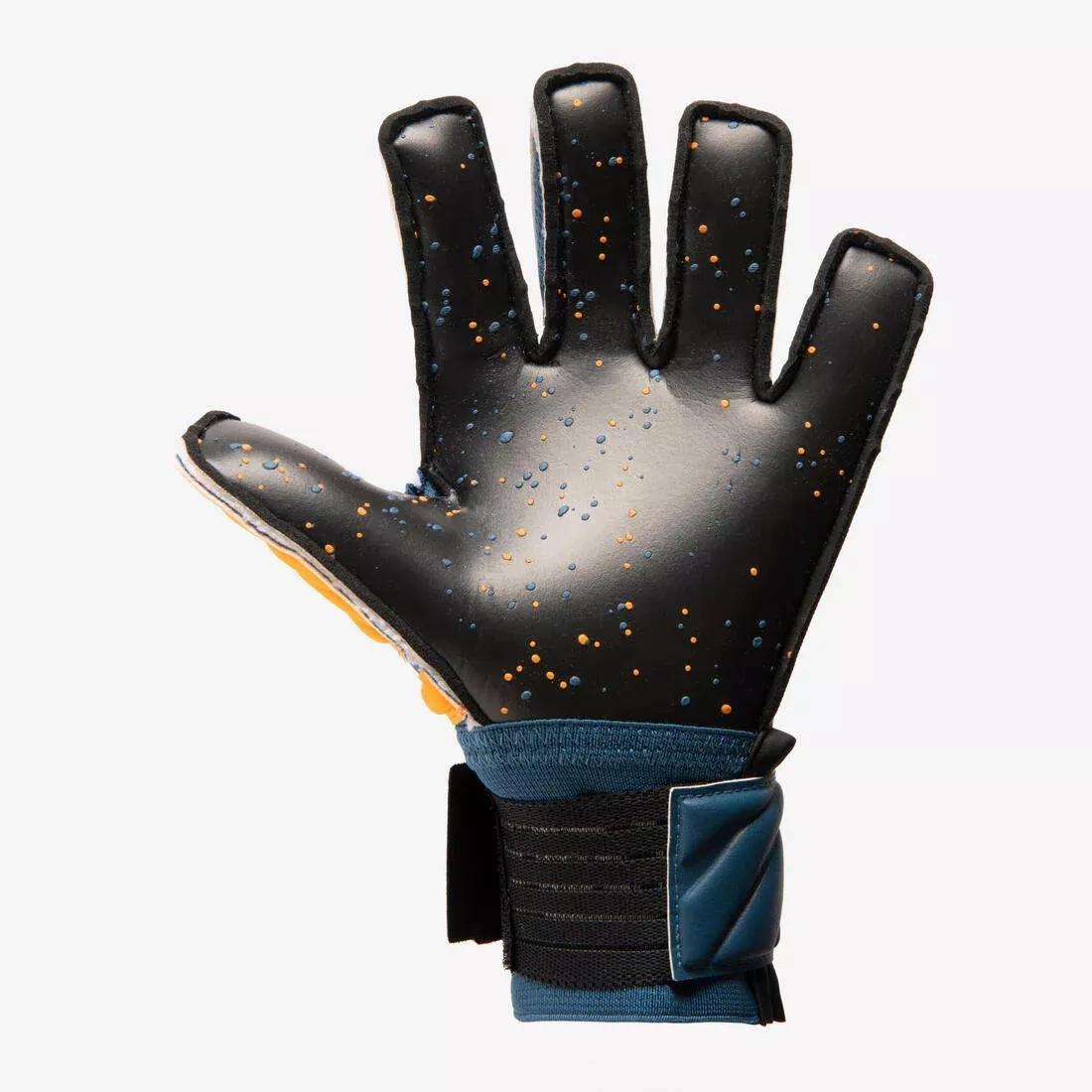 Kids Unisex Football Goalkeeper Gloves - VRLT 500, Blue, No Color, large image number 3