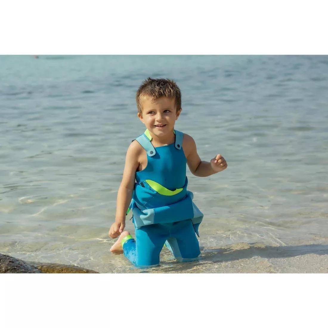 Kids Unisex Swimming Neoprene Wetsuit - TI WARM, Teal, No Color, large image number 5