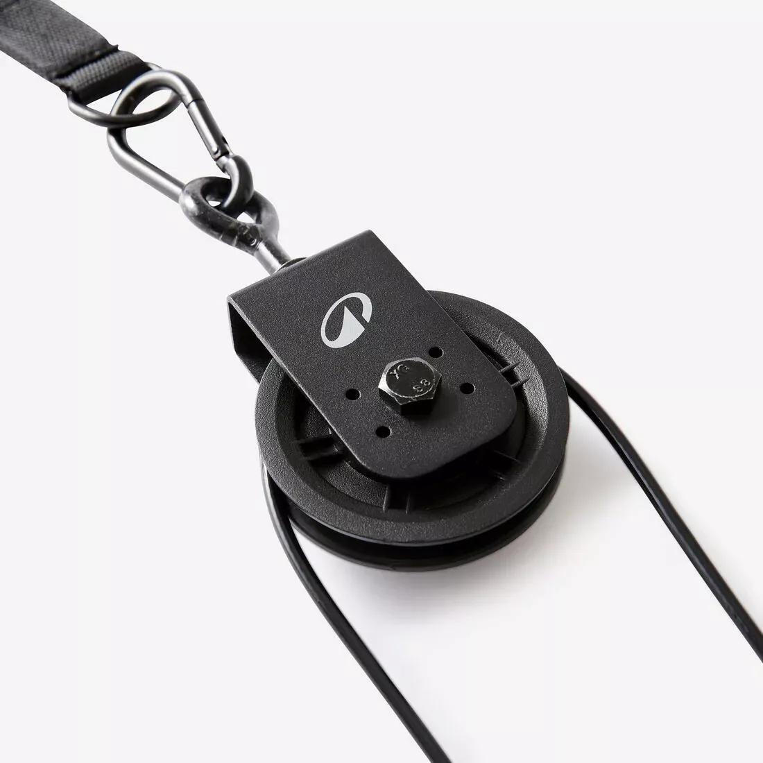 Weight Training Pulley Station With Pull Bar - and Disc, No Color, medium