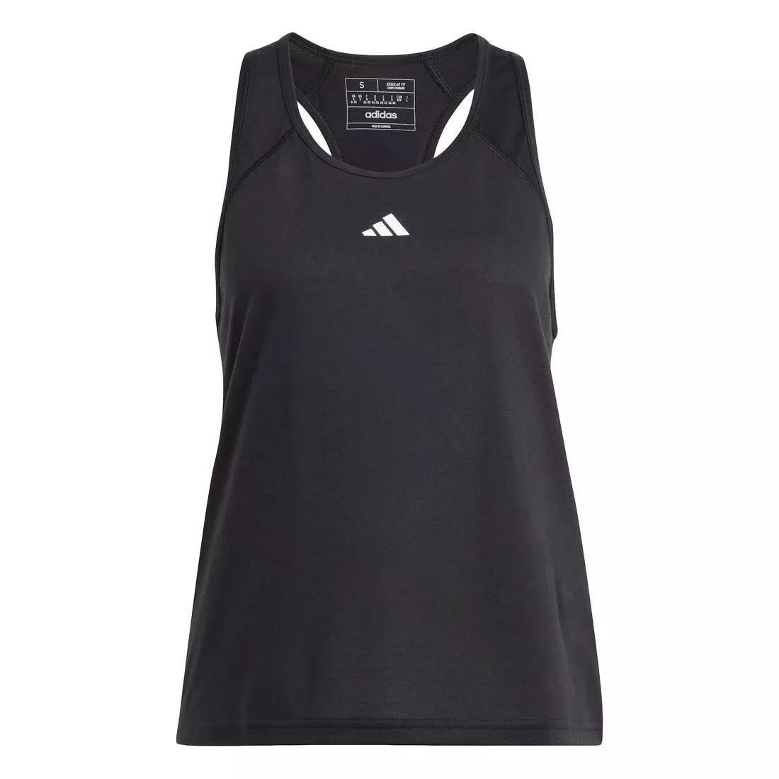 Train Essentials Minimal Branding Racerback Tank Top, Black, No Color, large image number 3