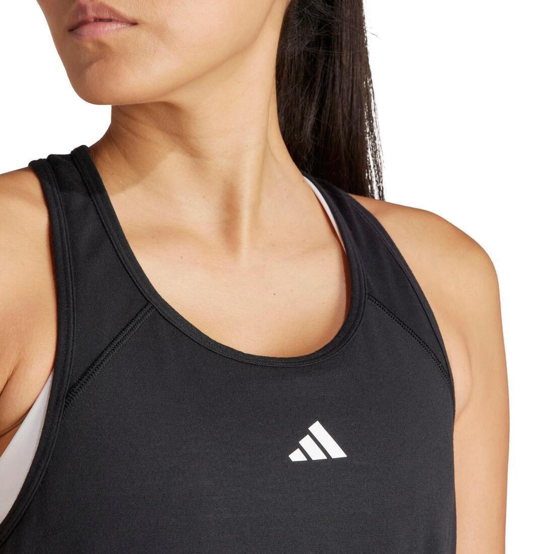 Train Essentials Minimal Branding Racerback Tank Top, Black, No Color, large image number 5