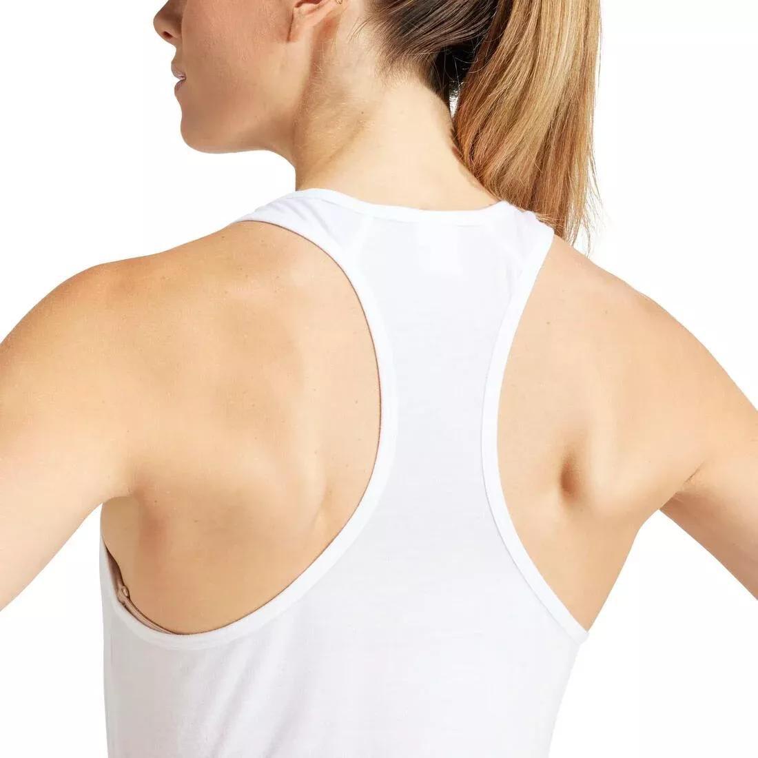 Train Essentials Minimal Branding Racerback Tank Top, White, No Color, large image number 1