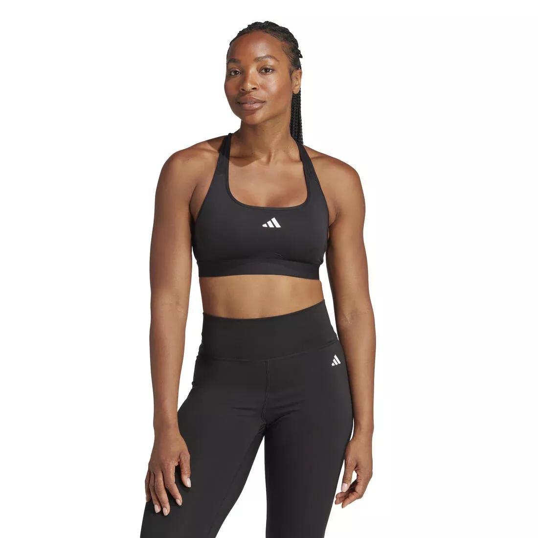 Powerreact Training Medium-Support Bra, Black, No Color, large image number 0